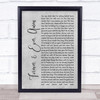 Randy Travis Forever & Ever, Amen Rustic Script Grey Song Lyric Quote Print