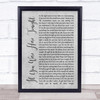 Alexander O'Neal If You Were Here Tonight Rustic Script Grey Song Lyric Print