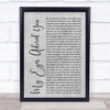 Frankie Valli My Eyes Adored You Rustic Script Grey Song Lyric Quote Print