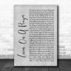 Bon Jovi Livin' On A Prayer Rustic Script Grey Song Lyric Quote Print