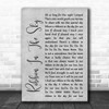 Stevie Wonder Ribbon In The Sky Rustic Script Grey Song Lyric Quote Print