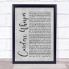 George Michael Careless Whisper Rustic Script Grey Song Lyric Quote Print