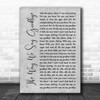 Circa Waves The Way We Say Goodbye Grey Rustic Script Song Lyric Print