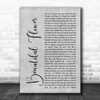 India Arie Beautiful Flower Rustic Script Grey Song Lyric Quote Print