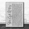 Billy Joel She's Got A Way Rustic Script Grey Song Lyric Quote Print