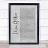 MUNA I Know A Place Rustic Script Grey Song Lyric Quote Print