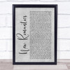 Taylor Swift New Romantics Rustic Script Grey Song Lyric Quote Print