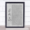 Lady Gaga Born This Way Rustic Script Grey Song Lyric Quote Print