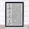 INXS Never Tear Us Apart Grey Rustic Script Song Lyric Print