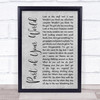 The Little Mermaid Part of Your World Rustic Script Grey Song Lyric Print