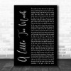 Shawn Mendes A Little Too Much Black Script Song Lyric Music Wall Art Print