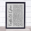 Muse Knights Of Cydonia Rustic Script Grey Song Lyric Print