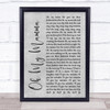 Alela Diane Oh My Mamma Rustic Script Grey Song Lyric Quote Print