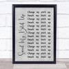 The Prodigy Smack My Bitch Up Rustic Script Grey Song Lyric Print