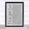 Survivor I Can't Hold Back Rustic Script Grey Song Lyric Print