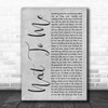 Imagine Dragons Next To Me Rustic Script Grey Song Lyric Quote Print