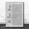 Steve Winwood The Finer Things Grey Rustic Script Song Lyric Print