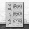 The Vaccines Under Your Thumb Grey Rustic Script Song Lyric Print