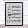 The Rifles Spend A Lifetime Rustic Script Grey Song Lyric Print