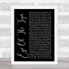 Survivor Eye Of The Tiger Black Script Song Lyric Music Wall Art Print