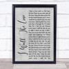 Johnny Cash I Walk The Line Rustic Script Grey Song Lyric Print