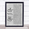 Jess Glynne All I Am Rustic Script Grey Song Lyric Quote Print