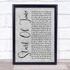 Gabrielle Aplin Start Of Time Rustic Script Grey Song Lyric Print