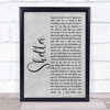 Ray LaMontagne Shelter Rustic Script Grey Song Lyric Quote Print