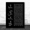 The Beatles When I'm Sixty Four Black Script Song Lyric Music Wall Art Print