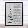 Chris Stapleton Millionaire Grey Rustic Script Song Lyric Print