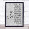 Bobby Hebb Sunny Rustic Script Grey Song Lyric Quote Print