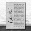 Walker McGurie Color Pink Rustic Script Grey Song Lyric Print