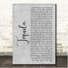 Dan + Shay Tequila Grey Rustic Script Song Lyric Print