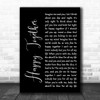 The Turtles Happy Together Black Script Song Lyric Music Wall Art Print