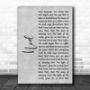 Chris Tomlin feat Lauren Daigle Noel Grey Rustic Script Song Lyric Print