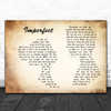 Stone Sour Imperfect Man Lady Couple Song Lyric Print
