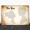 Liam Payne, Rita Ora For You Man Lady Couple Song Lyric Print