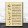 Wendy Moten Come In Out Of The Rain Rustic Script Song Lyric Print