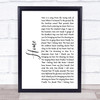 Wendy Moten Come In Out Of The Rain Rustic Script Song Lyric Print