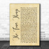 Steve Winwood The Finer Things Rustic Script Song Lyric Print