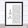 The Vaccines Under Your Thumb Rustic Script Song Lyric Print