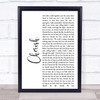 The Fray Never Say Never Rustic Script Song Lyric Print