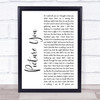 Oasis Stand By Me Rustic Script Song Lyric Print