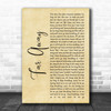 Nickelback Far Away Rustic Script Song Lyric Print