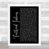 Tyler Childers Feathered Indians Black Script Song Lyric Music Wall Art Print