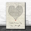 Whitney Houston I Didn't Know My Own Strength Script Heart Song Lyric Print