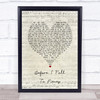 Razorlight Before I Fall To Pieces Script Heart Song Lyric Print