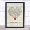 Aslyn That's When I Love You Script Heart Song Lyric Print