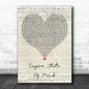Jay-Z feat Alicia Keys Empire State Of Mind Script Heart Song Lyric Print
