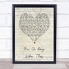 Elbow On A Day Like This Script Heart Song Lyric Print